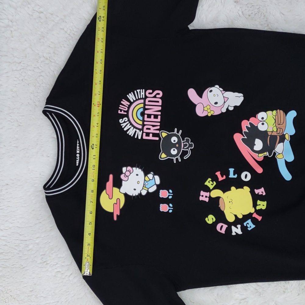 Hello Kitty And Friends By Sanrio Black Sweatshirt with Colorful Friends Design - Picture 10 of 17